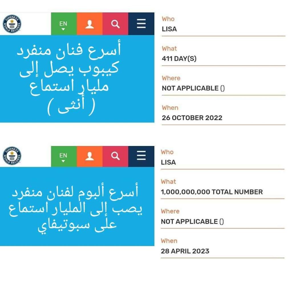 جونغكوك و ليسا ضمن موسوعة جينيس مع هذا الانجاز