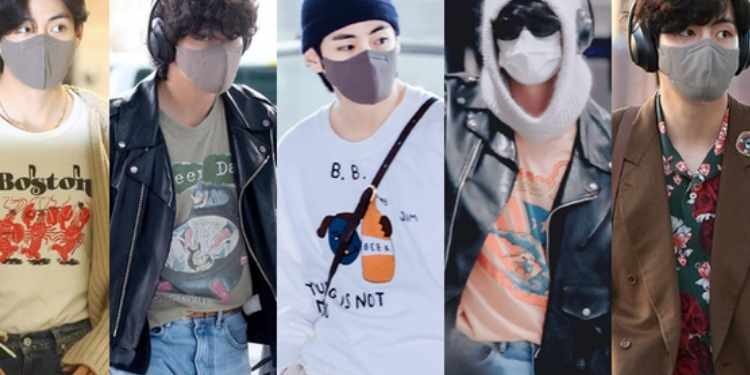 عضو bts تايهيونغ أيقونة أزياء المطار : مجلة يابانية تشيد باطلالات الايدول