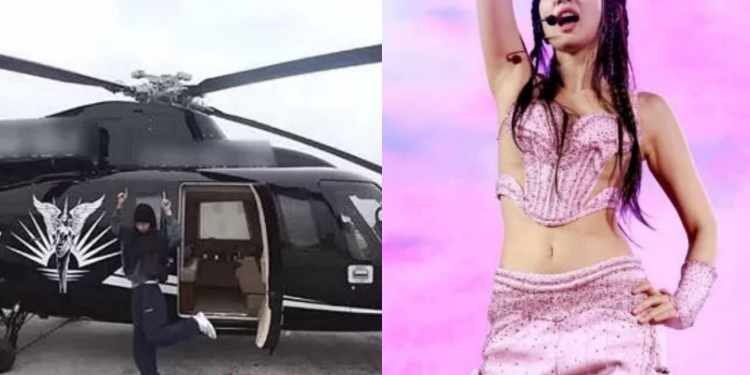 تستخدم جيني بلاك بينك طائرة هليكوبتر خاصة للسفر إلى كوتشيلا