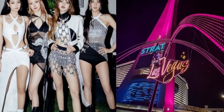 تضيء لاس فيغاش بالوردي لاستقبال بلاكبينك