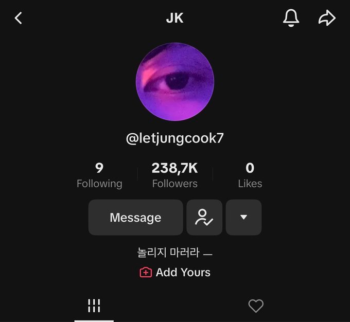 حساب جونغكوك على تيكتوك يصل الى 1 مليون : اليكم ما يحدث الآن