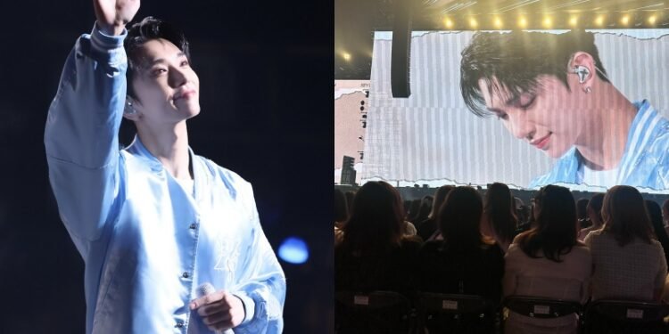 بكى جوشوا عضو سفنتين في الحفل اليوم " توقف عن التمثيل~ "