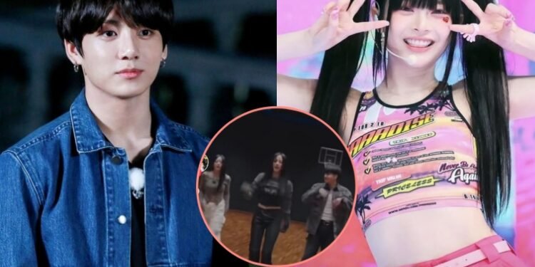 اعجب جونغكوك بعضوة نيوجينز هاني خلال تحدي 3D