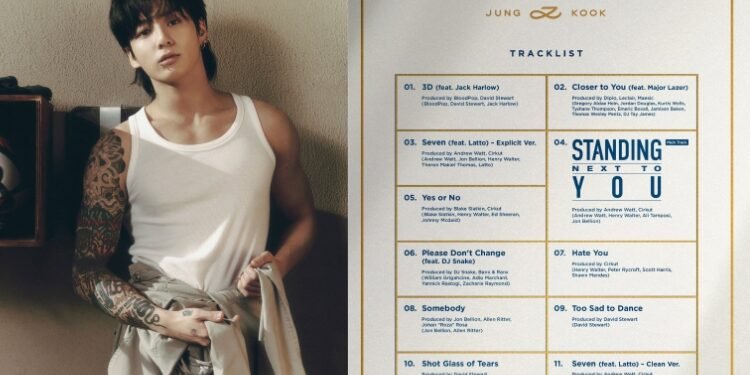 اغاني البوم جونغكوك غولدن بالتعاون مع ايد شيران و دجي سناك