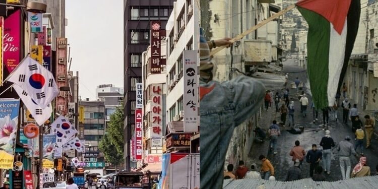 الكوريون يساندون الجانب الفلسطيني
