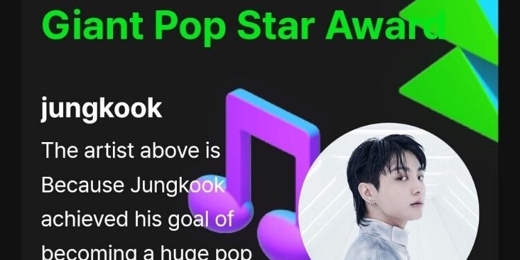 جونغكوك يفوز بجائزة نجم البوب العملاق في حدث ميلون 2023