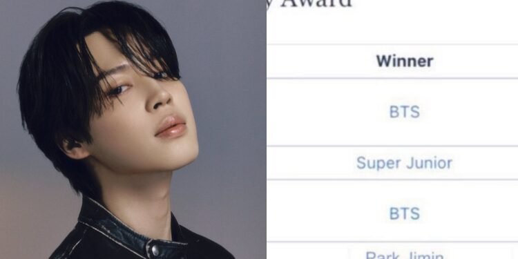 جيمين اول ايدول كيبوب يفوز بهذه الجائزة