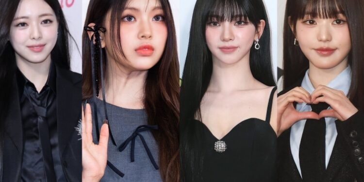 نيوجينز و ايسبا و اتزي و ايف و انميكس يتألقون على السجادة الحمراء لحفل جوائز فاكت ميوزيك 2023