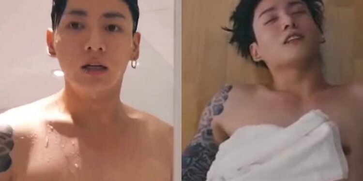 جونغكوك يشارك فيديو مثير بدون قميص