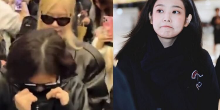 جيني بدت مرعوبة من المطار بسبب التدافع و روزي تساعدها