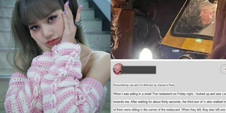 مواجهة ابن ليزا وإيف الثالث بالصدفة في باريس عندما كنت أتناول الطعام في مطعم تايلاندي صغير ليلة الجمعة، نظرت للأعلى ورأيت ليزا تسير نحوي. وبعد الانتظار لمدة ثلاثين ثانية تقريبًا، دخل الابن الثالث لإيف أيضًا. وكان اتهام ليسا بالمنقبة عن الذهب بعد رصدت في موعد مع فريديرك مجددا