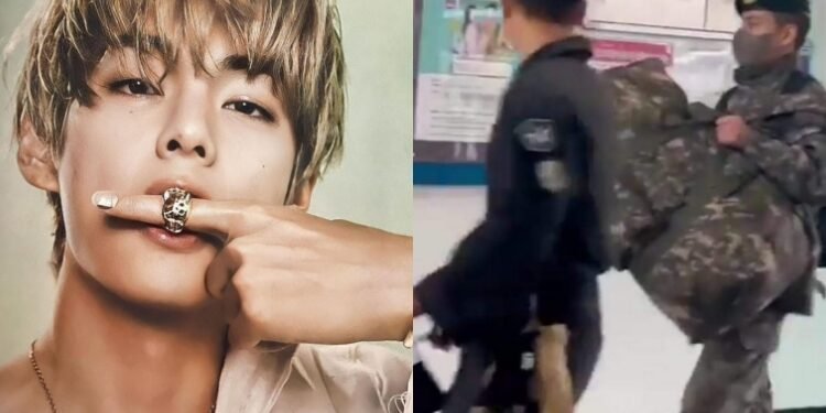 رصد تايهيونغ في محطة القطار في طريقه الى مدرسة إدارة الجيش