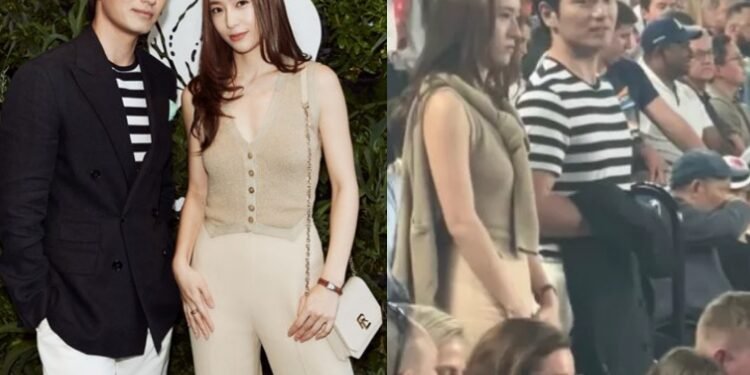 لي جين ووك (43 ) و كريستال (30 ) معا في بطولة التنس , هل هما في موعد ؟