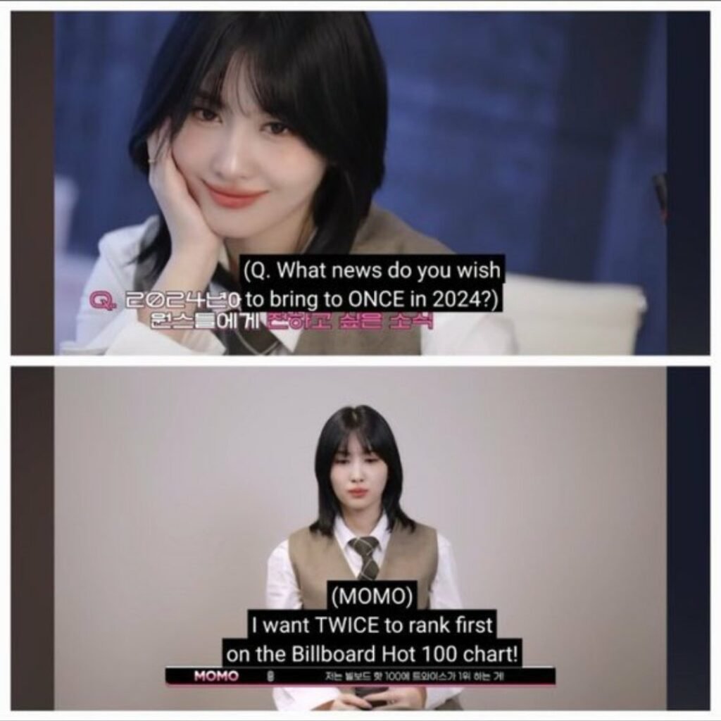 مومو تأمل بأن تتصدر فرقة توايس مخطط بيلبورد هوت 100 في 2024 : آراء