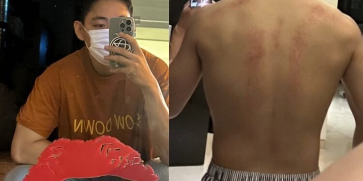 تايهيونغ يشارك صورة لعضلاته مع رسالة في اجازته العسكرية