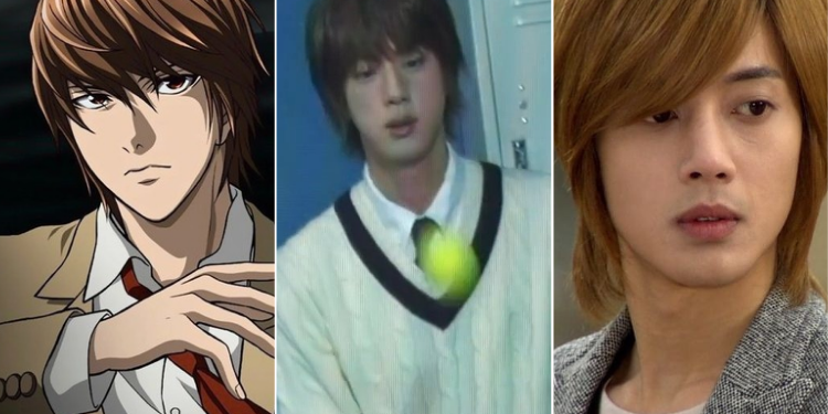 يبدو جين كعضو من F4 و لايت ياغامي م ديث نوت مع مظهره الجديد