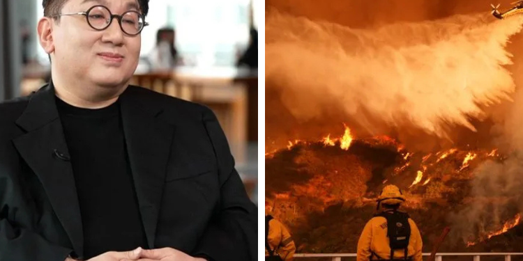 حالة قصر مؤسس HYBE بانغ شي هيوك خلال حريق لوس أنجلوس تثير نقاشات حامية