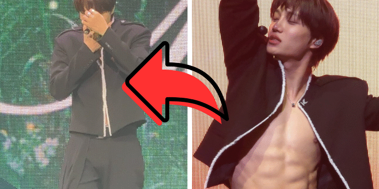 كاي من اكسو ينفجر بـ البكاء على المسرح بشكل لا يمكن السيطرة عليه