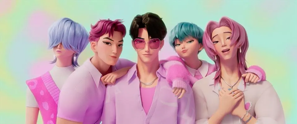 K-pop, أنمي, مطاردة شياطين, فرقة فتيات, Saja Boys, نتفليكس, رامي, هونمون, Gwi-ma, فيلم خيالي موسيقي