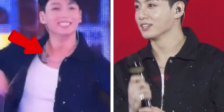 جونغكوك يظهر وشم جديد في حفل جيهوب