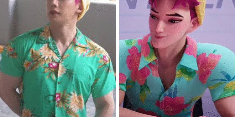 وونهو يتحول إلى آبي ساجا عضو ساجا بويز من فيلم "صائدو شياطين الكيبوب"