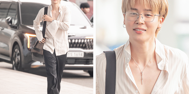 جيمين يظهر باطلالة جريئة في المطار في طريقه الى باريس