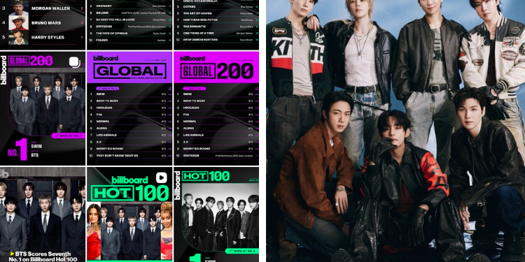 بتس تتصدر بيلبورد هوت 100 مع أغنية "سويم" وتحقق ALL KILL على مخططات بيلبورد